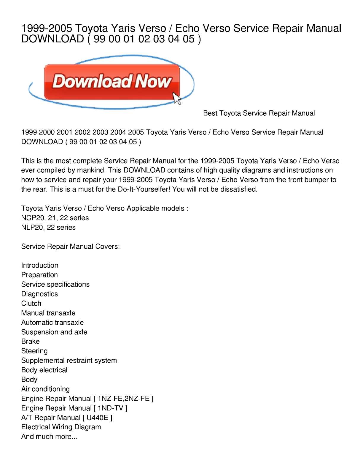Toyota Yaris Software Download
